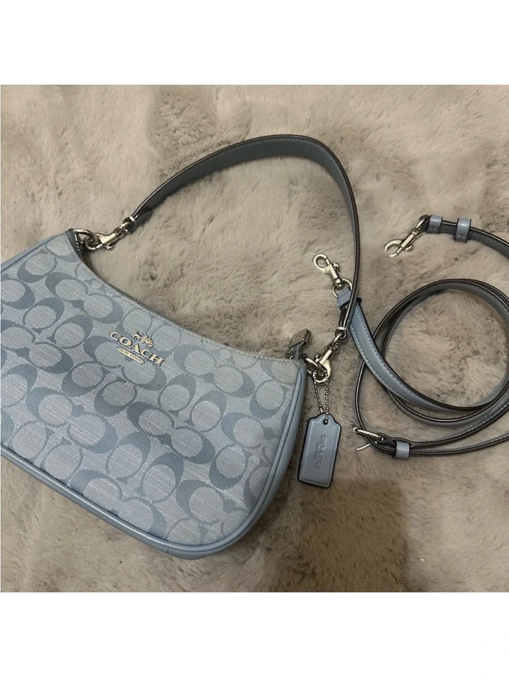 Coach light blue denim Teri purse - Picture 9 of 9